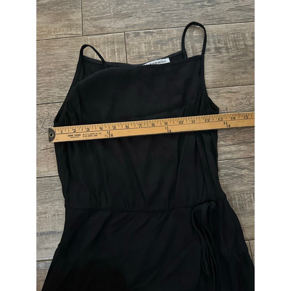 Reformation Women's Black Square Neck Truett Wrap Dress Size 4 - Picture 6 of 6